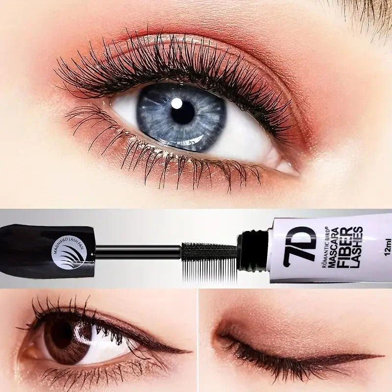 7D Fiber Mascara Set (1/2/3PCS) – Waterproof, Sweatproof, Smudge-Proof with Curling Effect