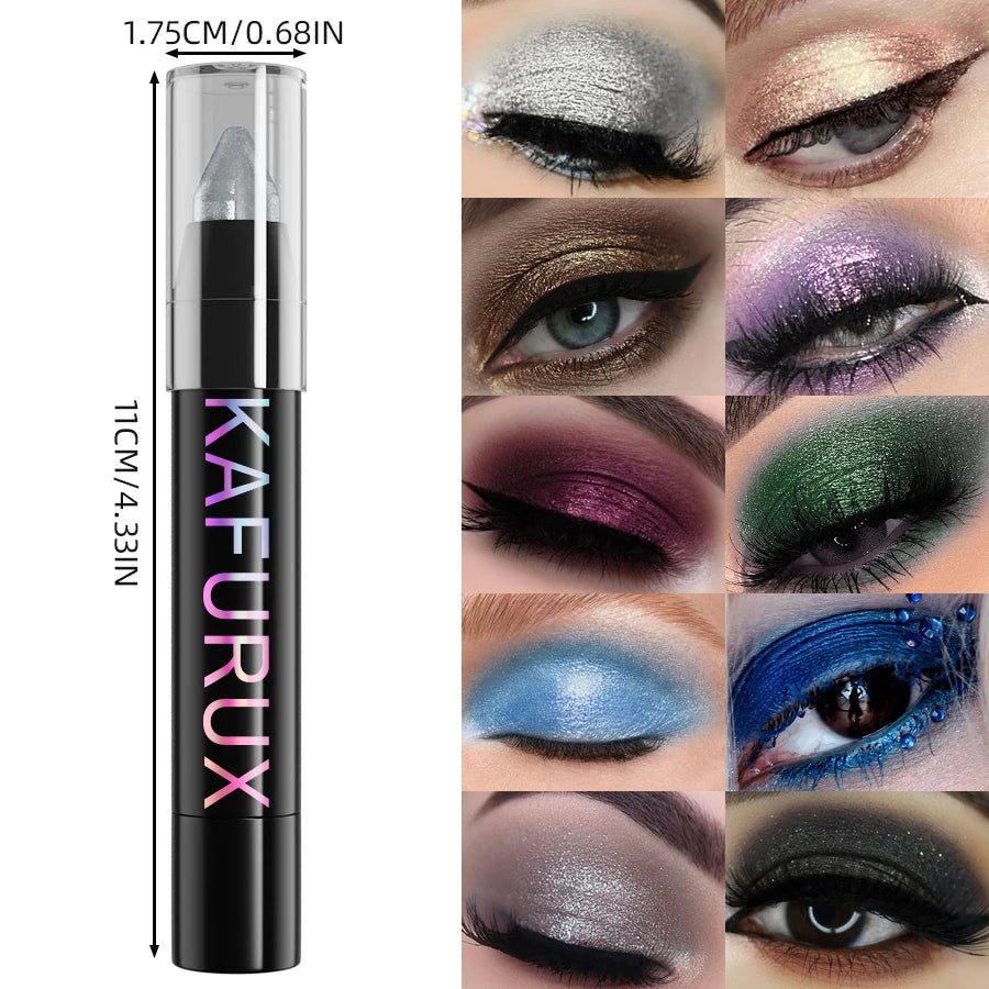 “19-Color Smoky Dark Green Eyeshadow Pen – Waterproof Metallic Glitter Highlighter Pencil for Eye Makeup, 1pcs Cosmetic Tool”