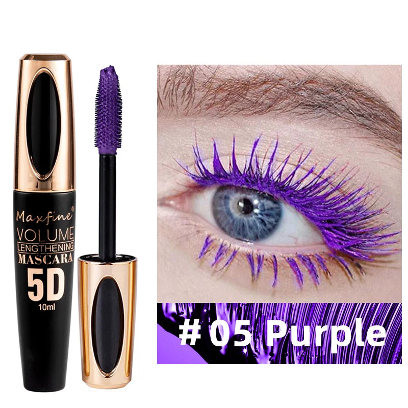 5D Silk Mascara – Bold Black, Long-Lasting Length, Waterproof & Clump-Free for Big Eyes
