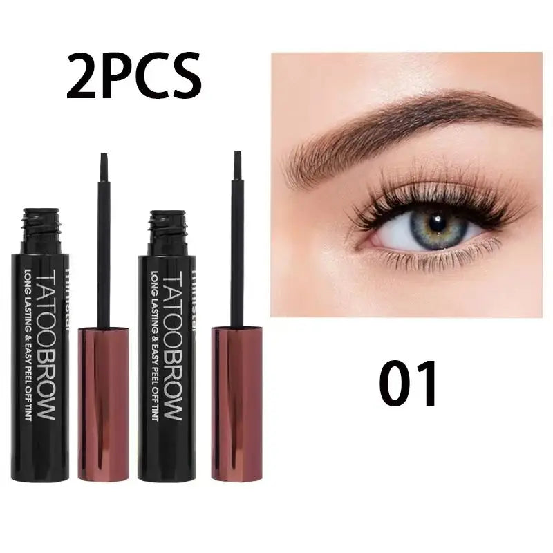 “1PC Tattoo Peel-Off Eyebrow Gel Tint – Semi-Permanent, Waterproof & Transfer-Proof for Fuller, Defined Brows”