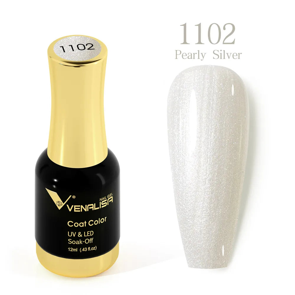 Venalisa Super Color Gel Varnish 12ml – Diamond Shining Glitter, Starry Sequin Platinum, Long-Lasting Nail Gel Polish”