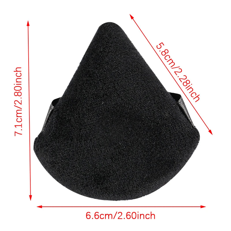 1/2/3/6 Pcs Triangle Velvet Powder Puff – Reusable, Washable Mini Makeup Sponge for Face & Eye Beauty