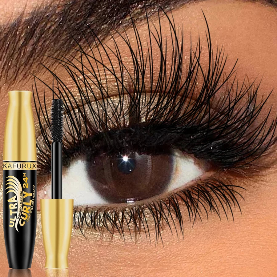 5D Black Waterproof Silk Fiber Mascara – Long-Lasting Length & Volume | Korean Cosmetic for Women