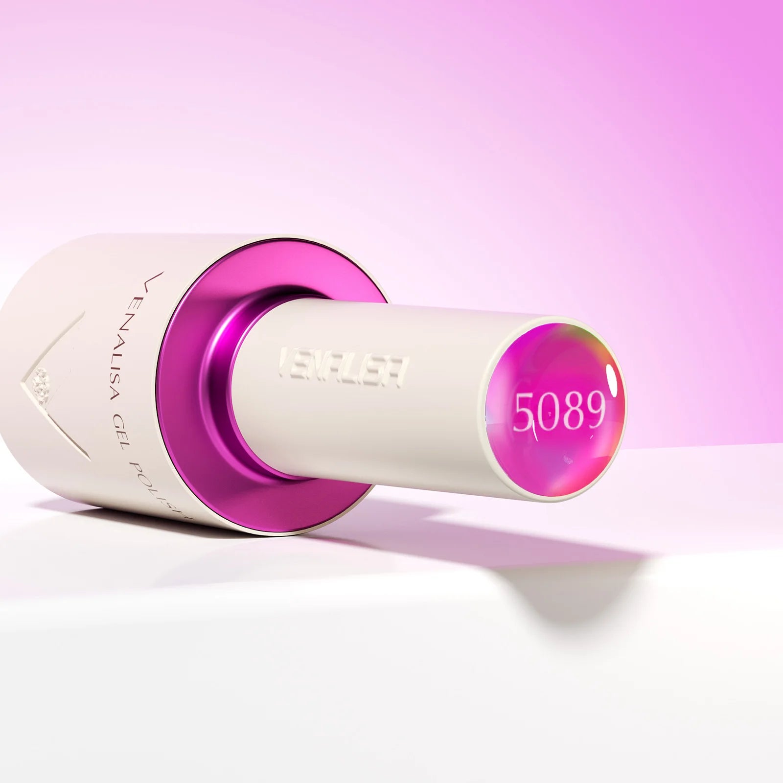 “10ml Venalisa Nail Gel Polish – HEMA & TPO Free, Vegan, Crystal Nude Pink Glitter, Semi-Permanent, Soak-Off UV/LED Ultra Diamond Varnish”