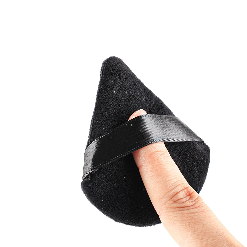 1/2/3/6 Pcs Triangle Velvet Powder Puff – Reusable, Washable Mini Makeup Sponge for Face & Eye Beauty