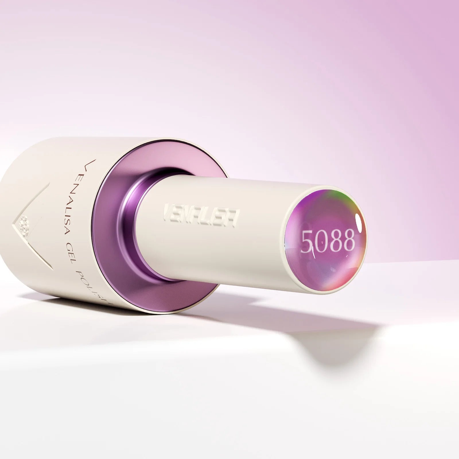 “10ml Venalisa Nail Gel Polish – HEMA & TPO Free, Vegan, Crystal Nude Pink Glitter, Semi-Permanent, Soak-Off UV/LED Ultra Diamond Varnish”