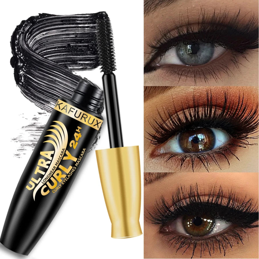 5D Black Waterproof Silk Fiber Mascara – Long-Lasting Length & Volume | Korean Cosmetic for Women