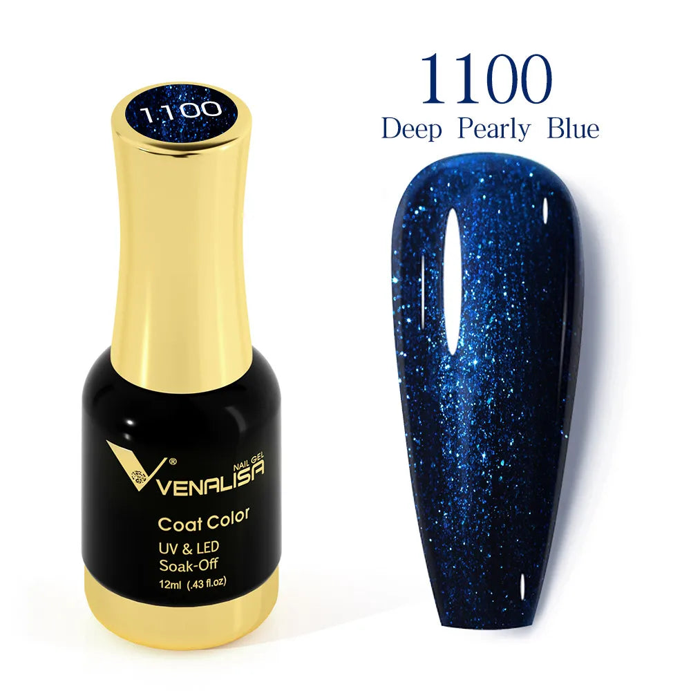 Venalisa Super Color Gel Varnish 12ml – Diamond Shining Glitter, Starry Sequin Platinum, Long-Lasting Nail Gel Polish”