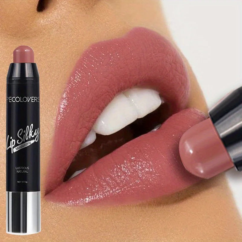 Matte Lipstick Pencil – Waterproof, Long-Lasting, Non-Sticky Lip Stain, Nude Cosmetic Lip Pen Makeup