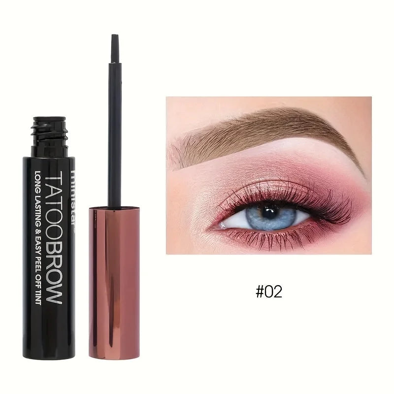 “1PC Tattoo Peel-Off Eyebrow Gel Tint – Semi-Permanent, Waterproof & Transfer-Proof for Fuller, Defined Brows”