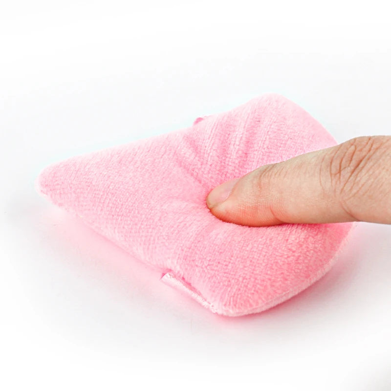1/2/3/6 Pcs Triangle Velvet Powder Puff – Reusable, Washable Mini Makeup Sponge for Face & Eye Beauty