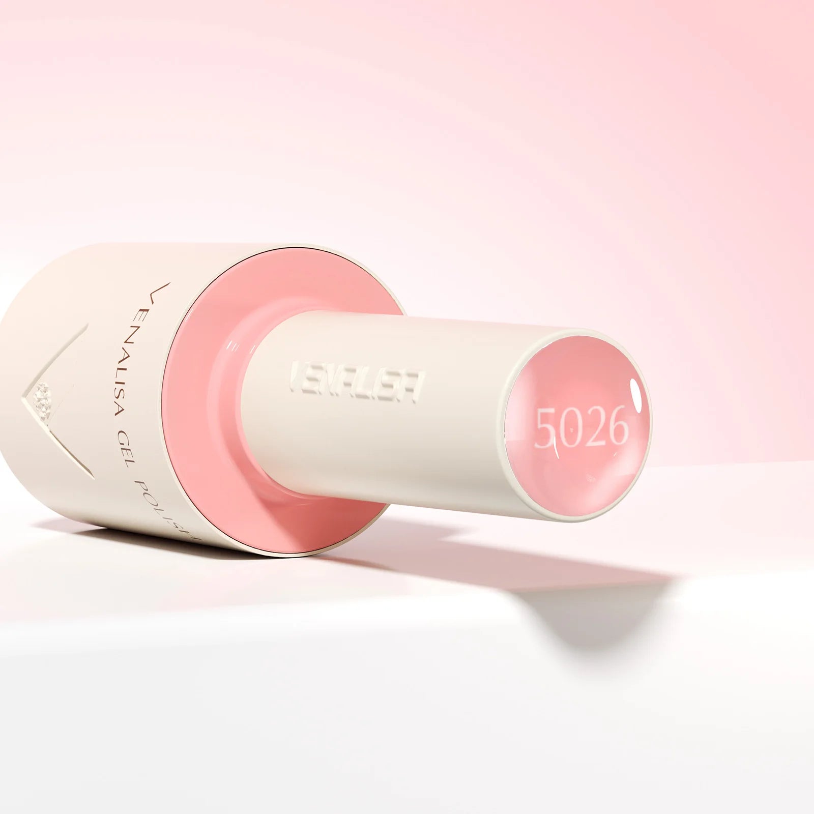 “10ml Venalisa Nail Gel Polish – HEMA & TPO Free, Vegan, Crystal Nude Pink Glitter, Semi-Permanent, Soak-Off UV/LED Ultra Diamond Varnish”