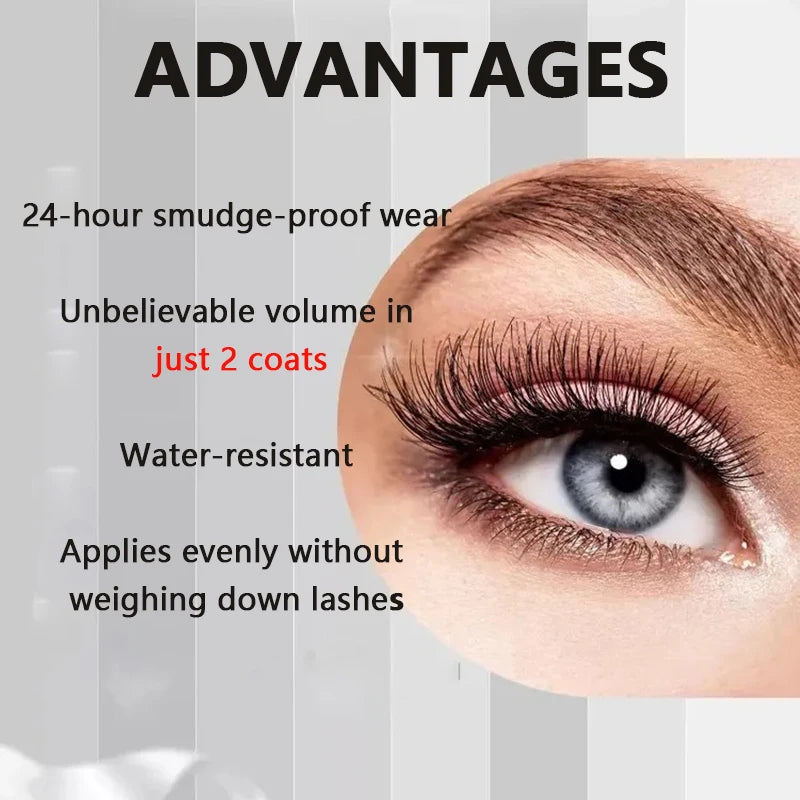 7D Fiber Mascara Set (1/2/3PCS) – Waterproof, Sweatproof, Smudge-Proof with Curling Effect