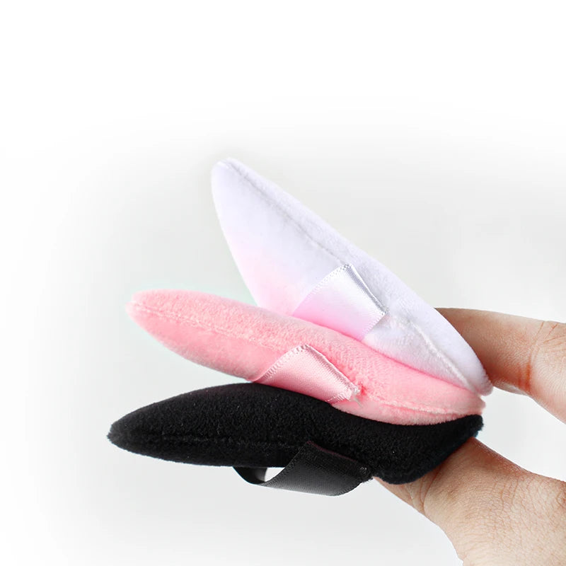 1/2/3/6 Pcs Triangle Velvet Powder Puff – Reusable, Washable Mini Makeup Sponge for Face & Eye Beauty
