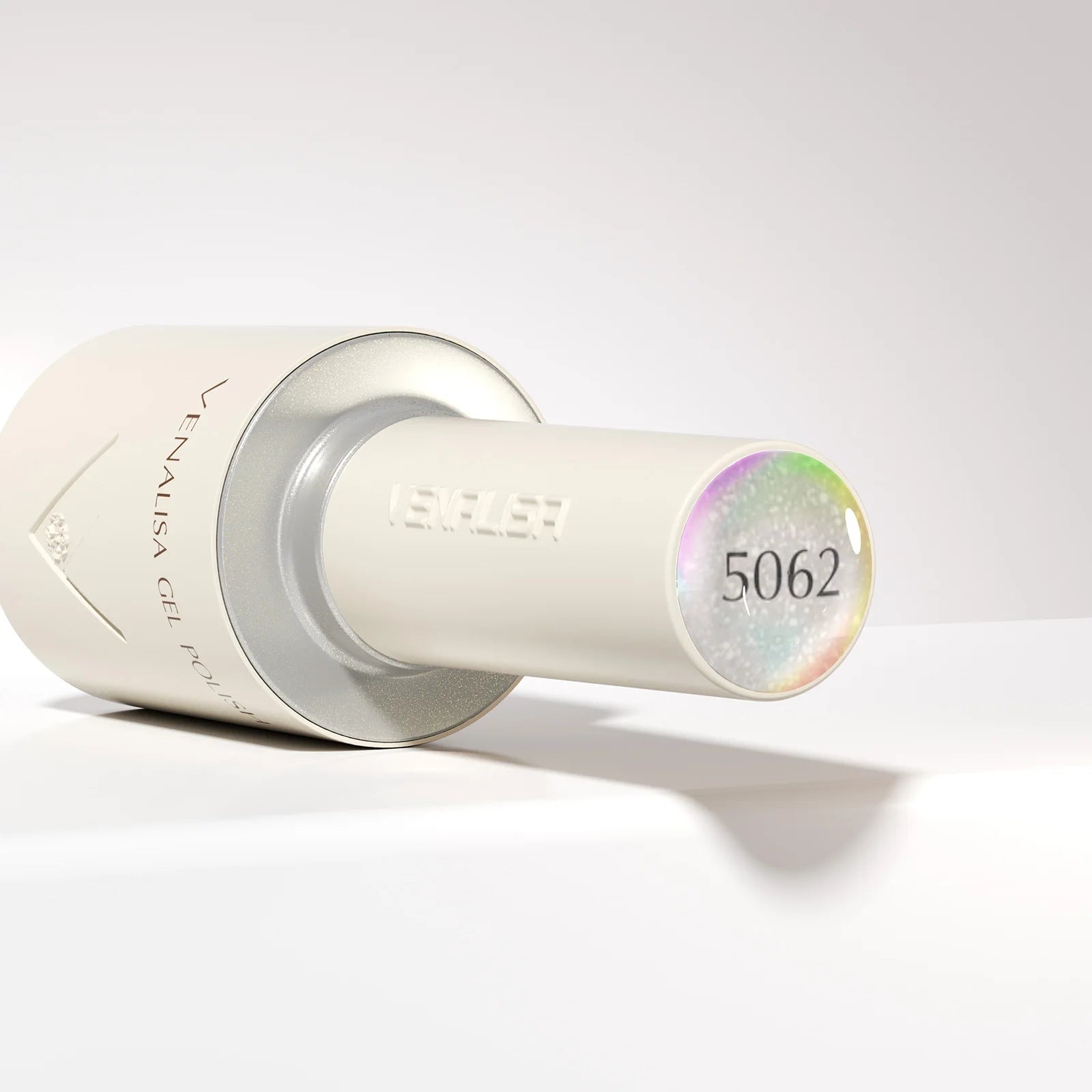 “10ml Venalisa Nail Gel Polish – HEMA & TPO Free, Vegan, Crystal Nude Pink Glitter, Semi-Permanent, Soak-Off UV/LED Ultra Diamond Varnish”