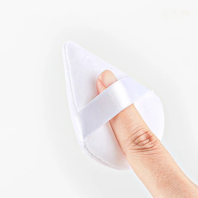 1/2/3/6 Pcs Triangle Velvet Powder Puff – Reusable, Washable Mini Makeup Sponge for Face & Eye Beauty