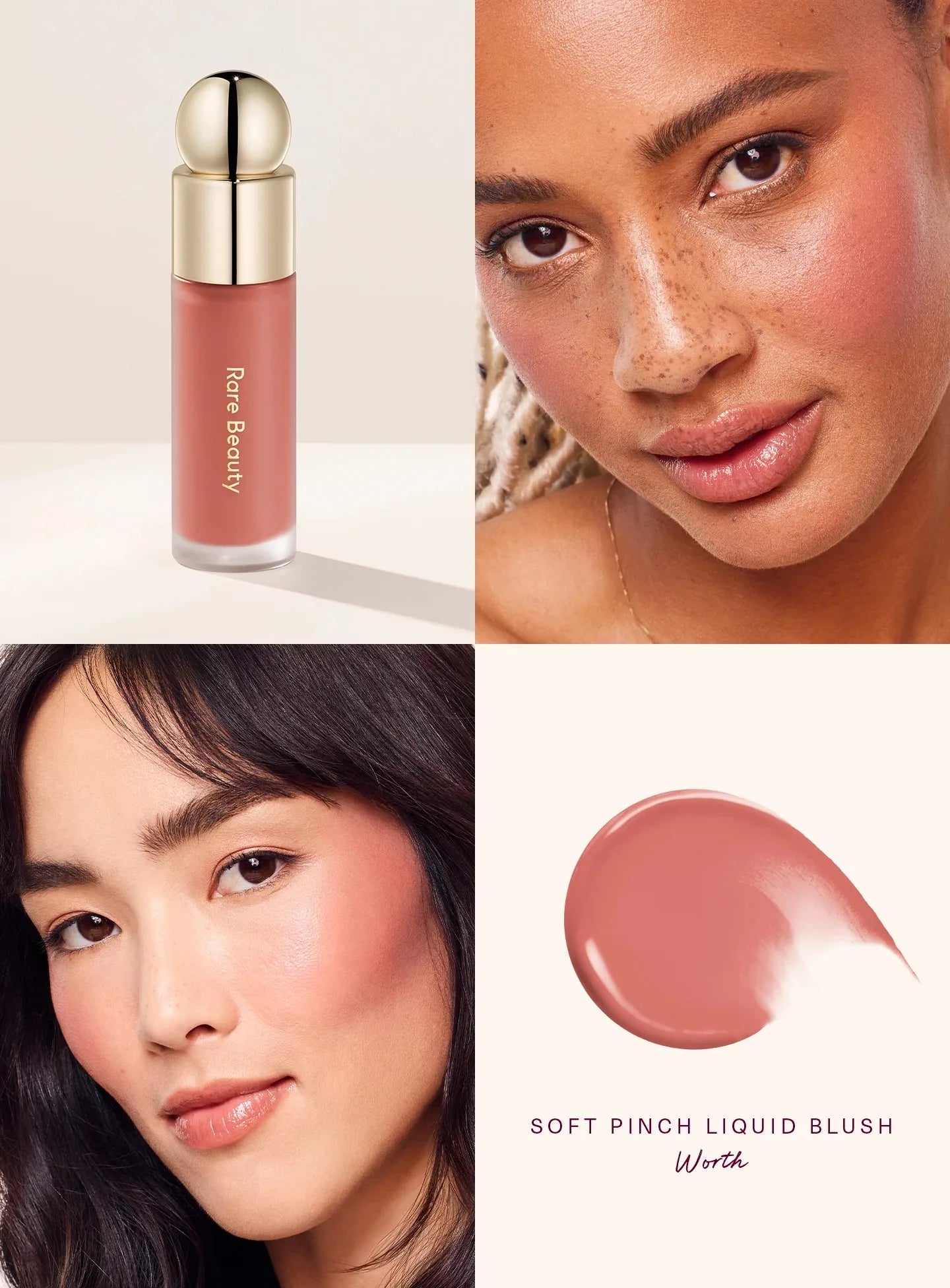 Rare Beauty Soft Pinch Tinted Lip Oil Stain & Liquid Blush – Shades: Delight, Hope, Happy, Wonder