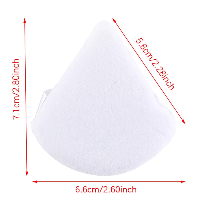 1/2/3/6 Pcs Triangle Velvet Powder Puff – Reusable, Washable Mini Makeup Sponge for Face & Eye Beauty