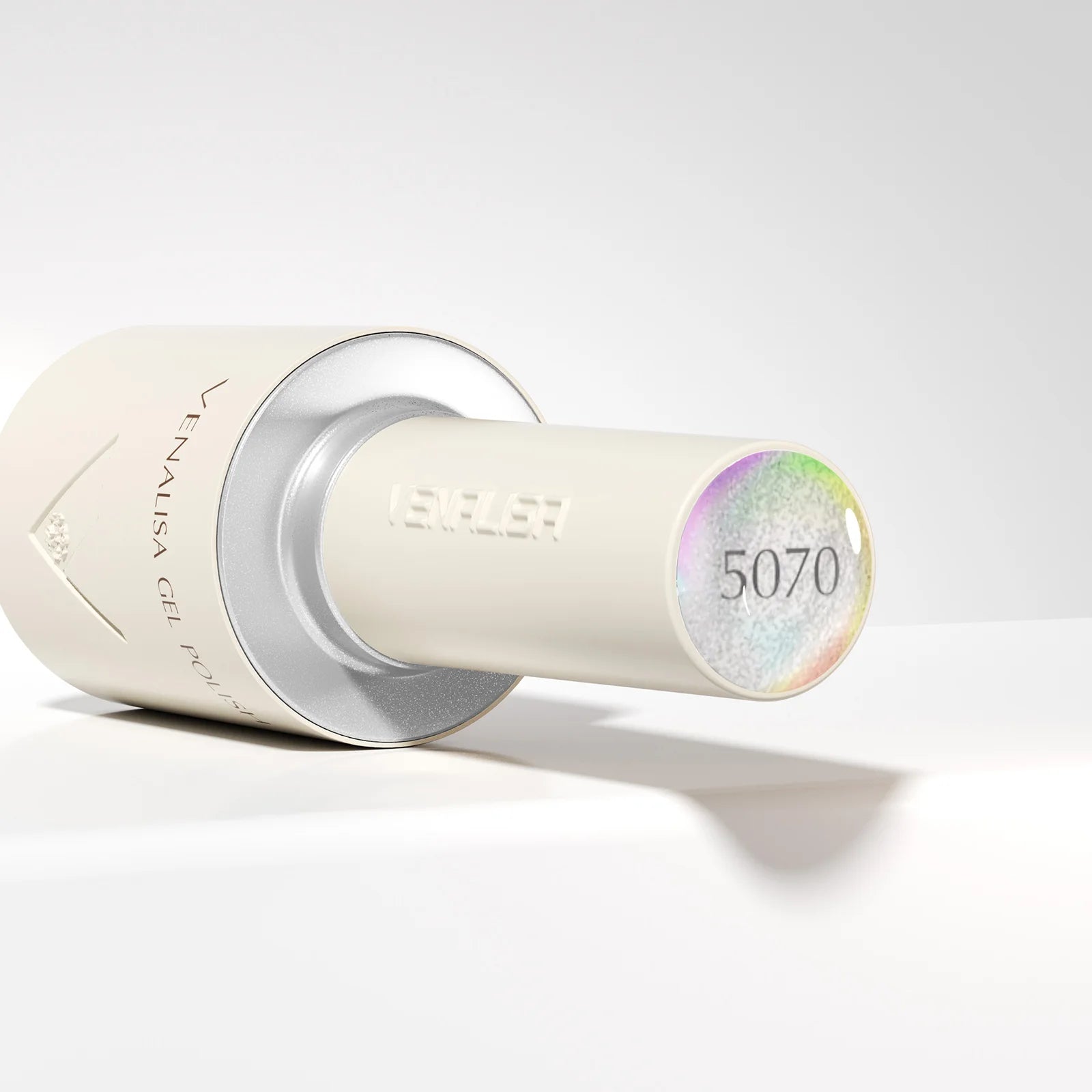 “10ml Venalisa Nail Gel Polish – HEMA & TPO Free, Vegan, Crystal Nude Pink Glitter, Semi-Permanent, Soak-Off UV/LED Ultra Diamond Varnish”