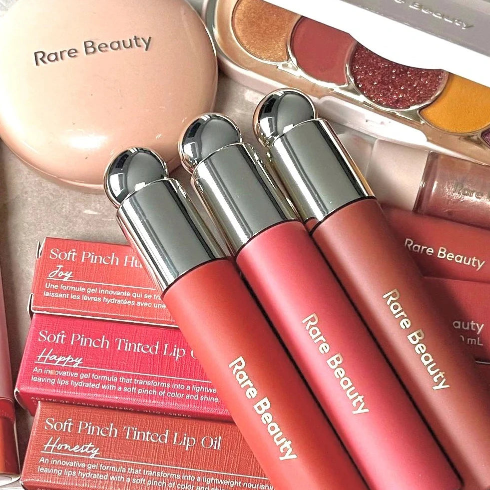 Rare Beauty Soft Pinch Tinted Lip Oil Stain & Liquid Blush – Shades: Delight, Hope, Happy, Wonder
