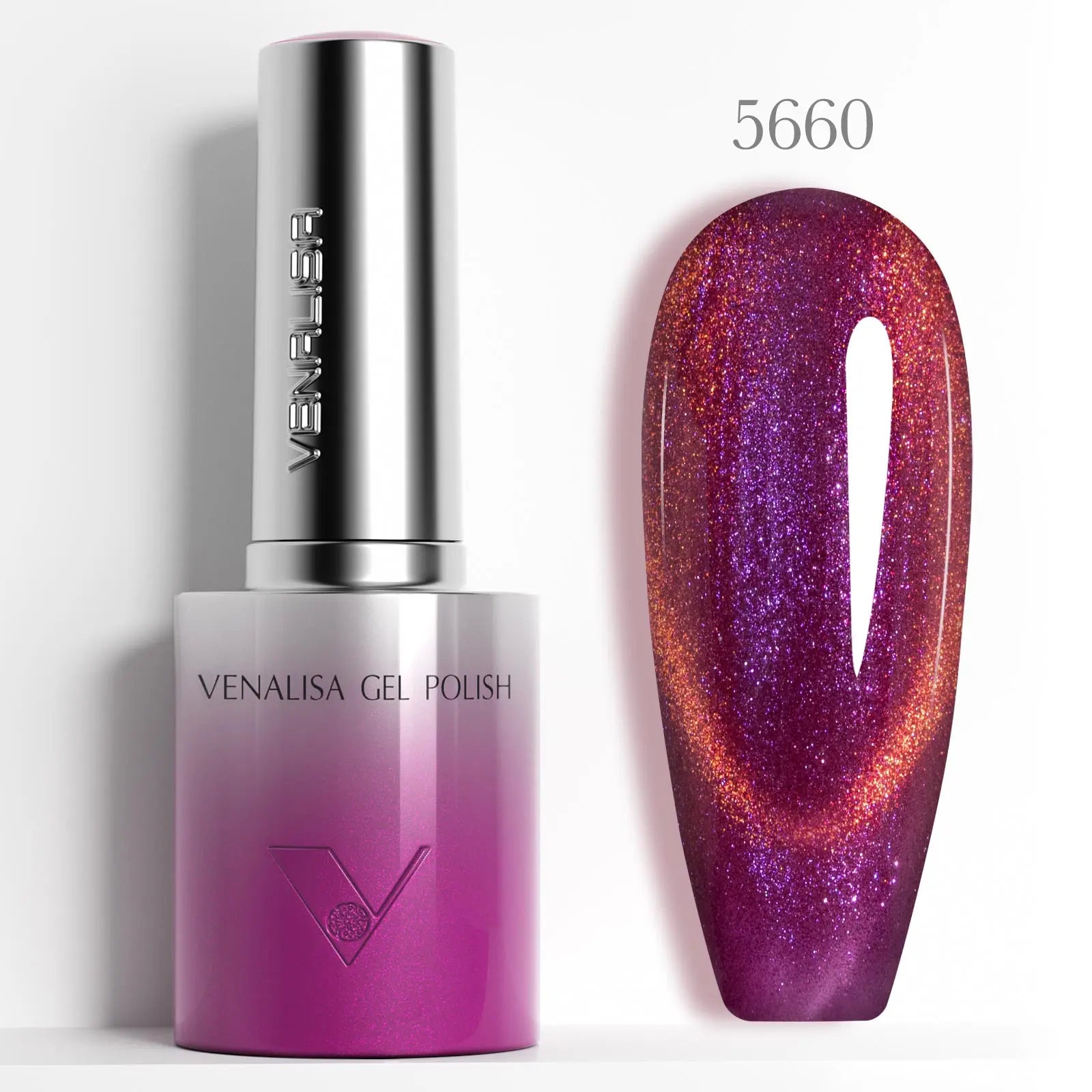 Venalisa 10D Magic Cat Eye Gel Nail Polish 10ml – HEMA & TPO Free, Magnetic Effect, Soak-Off UV/LED Semi-Permanent Gel Varnish”