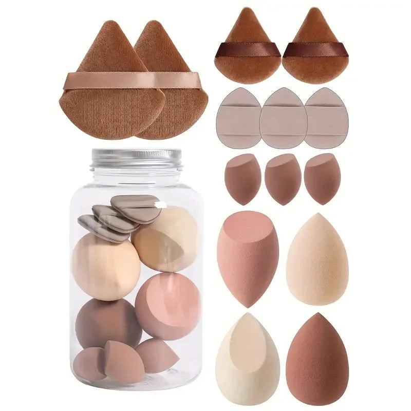 12/14 Pcs Makeup Sponge Set – Cosmetic Puff Foundation Blender, Beauty Egg Powder Puffs, Makeup Tools for Women
