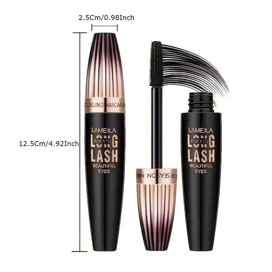 4D Waterproof Mascara – Thick, Long Lashes with Curling Effect, Smudge-Proof & Long-Lasting