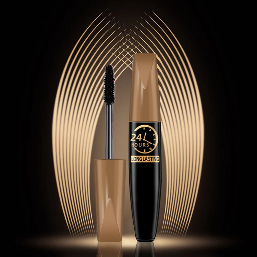 “5D Black Silk Fiber Mascara – Waterproof, Lengthening Eyelashes, Eye Makeup for Women, Korean Cosmetic”