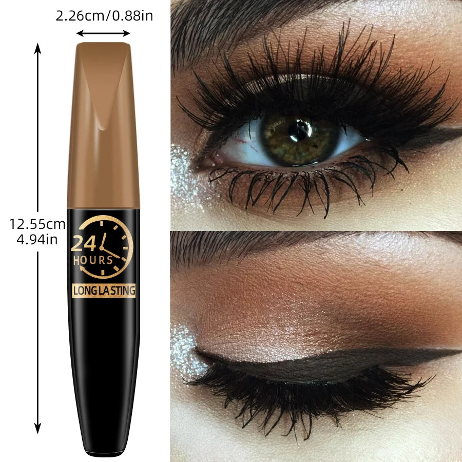 “5D Black Silk Fiber Mascara – Waterproof, Lengthening Eyelashes, Eye Makeup for Women, Korean Cosmetic”