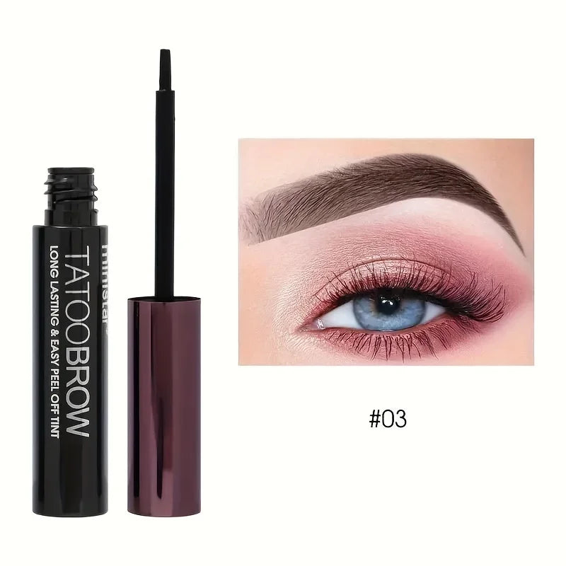 “1PC Tattoo Peel-Off Eyebrow Gel Tint – Semi-Permanent, Waterproof & Transfer-Proof for Fuller, Defined Brows”