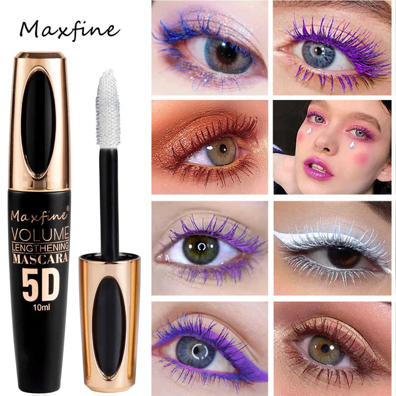 5D Silk Mascara – Bold Black, Long-Lasting Length, Waterproof & Clump-Free for Big Eyes