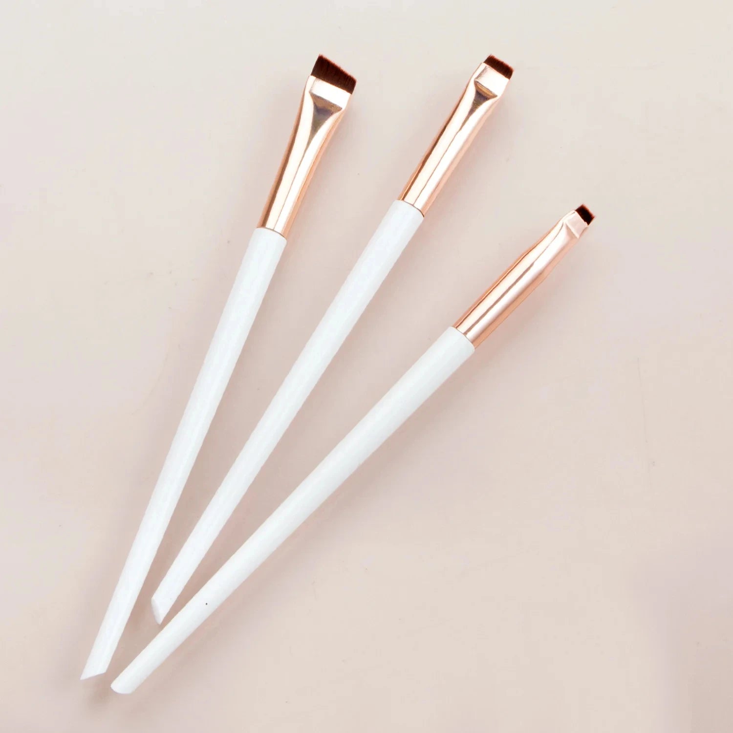3pcs/Set Eyeliner & Eyebrow Brush – Flat Fine Blade, Portable Eye Liner and Brow Contour Makeup Brushes