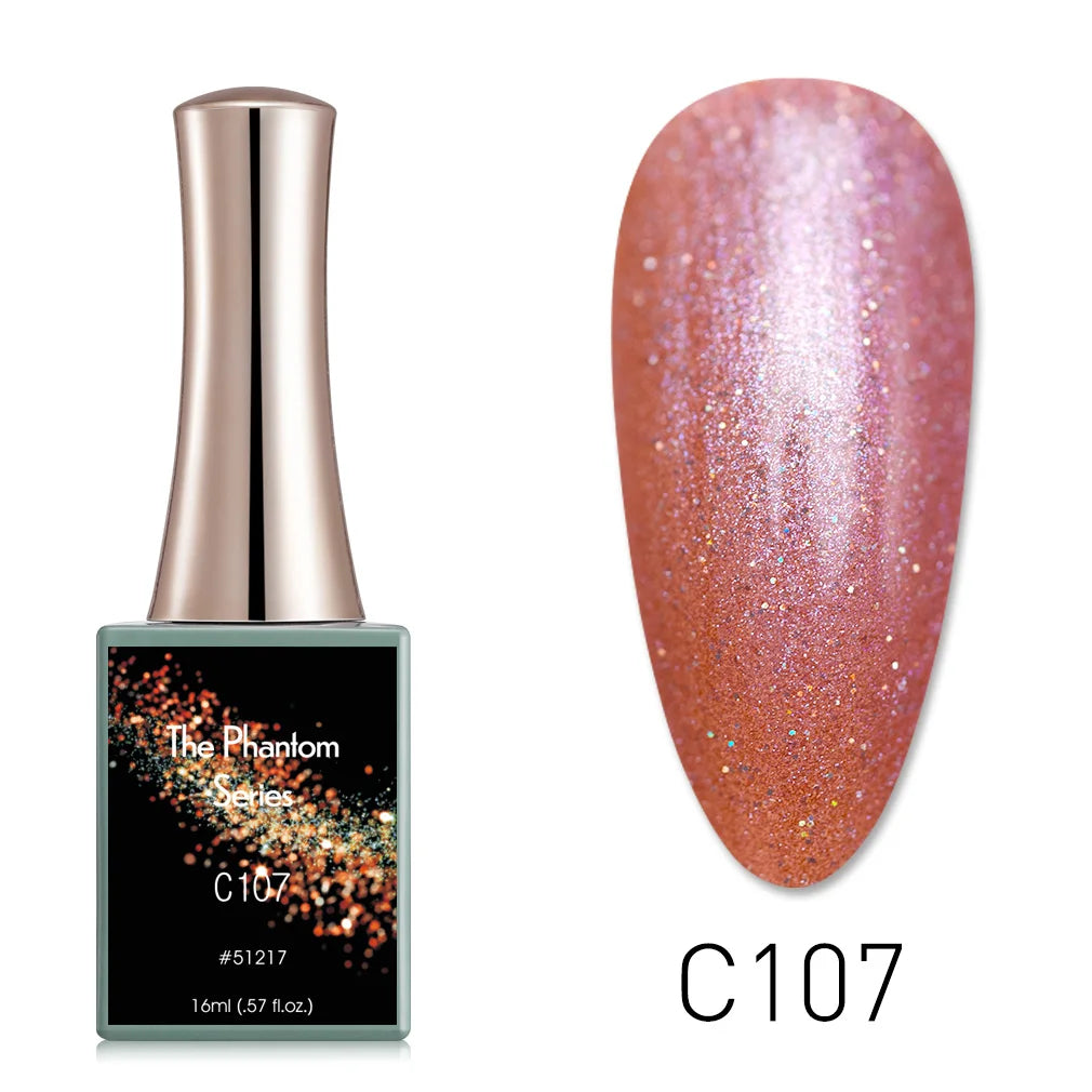 16ml CANNI Sparkle Cat Eye Nail Gel Polish – Magic Holo Effect, Phantom Color Series, Full Coverage, Semi-Permanent Gel Varnish”