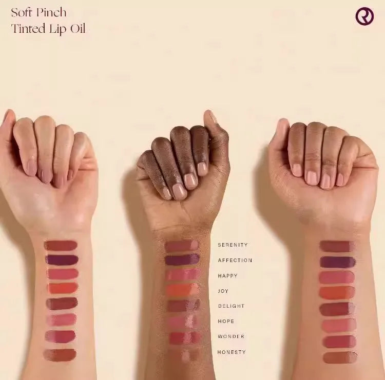 Rare Beauty Soft Pinch Tinted Lip Oil Stain & Liquid Blush – Shades: Delight, Hope, Happy, Wonder