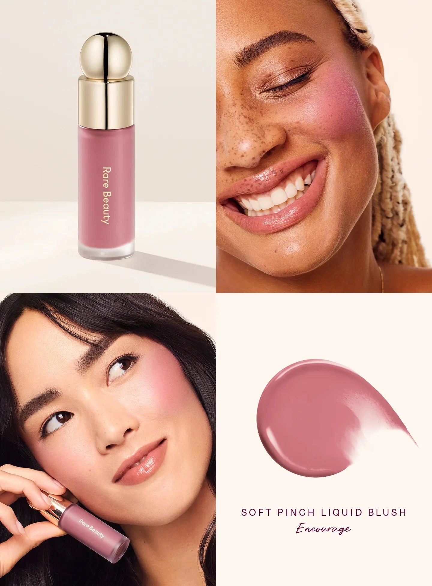 Rare Beauty Soft Pinch Tinted Lip Oil Stain & Liquid Blush – Shades: Delight, Hope, Happy, Wonder