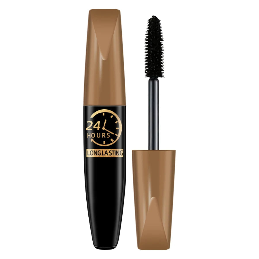 “5D Black Silk Fiber Mascara – Waterproof, Lengthening Eyelashes, Eye Makeup for Women, Korean Cosmetic”
