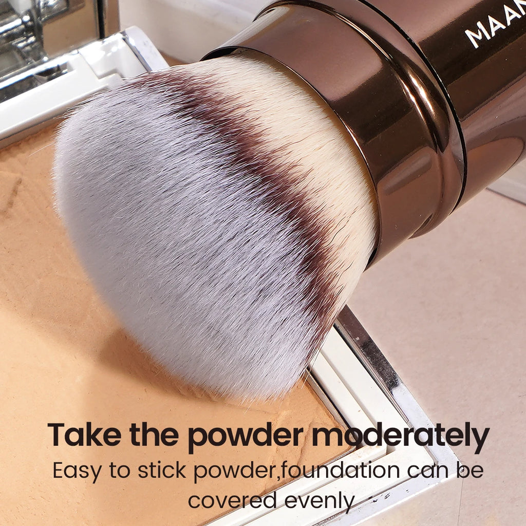 Double-Ended Makeup Brush – Foundation, Powder, Concealer, Blusher & Bronzer with Soft Fiber Bristles