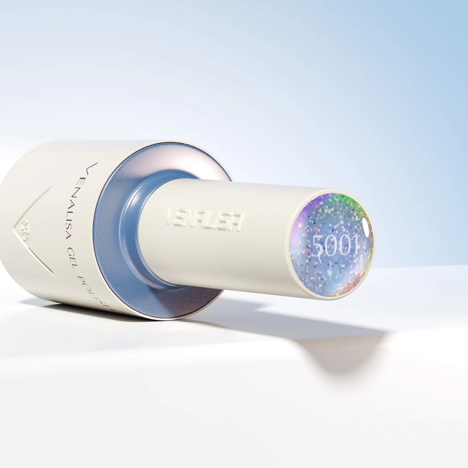 “10ml Venalisa Nail Gel Polish – HEMA & TPO Free, Vegan, Crystal Nude Pink Glitter, Semi-Permanent, Soak-Off UV/LED Ultra Diamond Varnish”