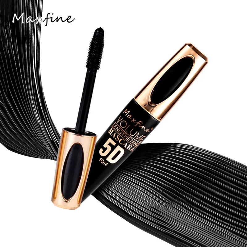 5D Silk Mascara – Bold Black, Long-Lasting Length, Waterproof & Clump-Free for Big Eyes