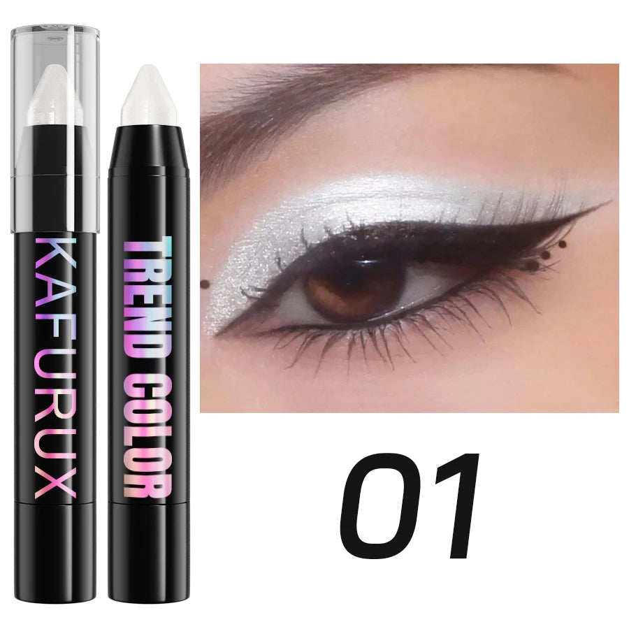 “19-Color Smoky Dark Green Eyeshadow Pen – Waterproof Metallic Glitter Highlighter Pencil for Eye Makeup, 1pcs Cosmetic Tool”