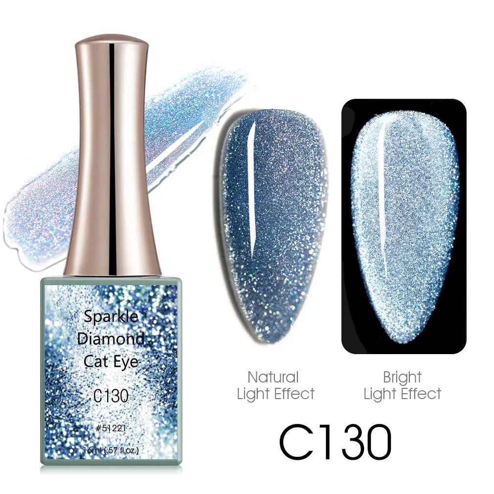 16ml CANNI Sparkle Cat Eye Nail Gel Polish – Magic Holo Effect, Phantom Color Series, Full Coverage, Semi-Permanent Gel Varnish”