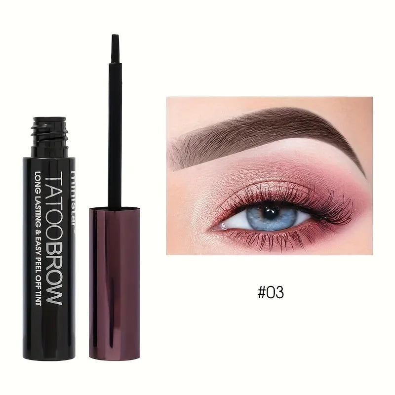 “1PC Tattoo Peel-Off Eyebrow Gel Tint – Semi-Permanent, Waterproof & Transfer-Proof for Fuller, Defined Brows”
