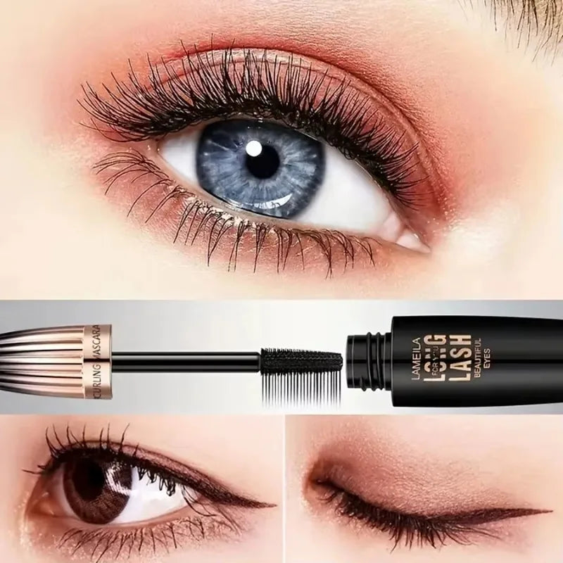4D Waterproof Mascara – Thick, Long Lashes with Curling Effect, Smudge-Proof & Long-Lasting
