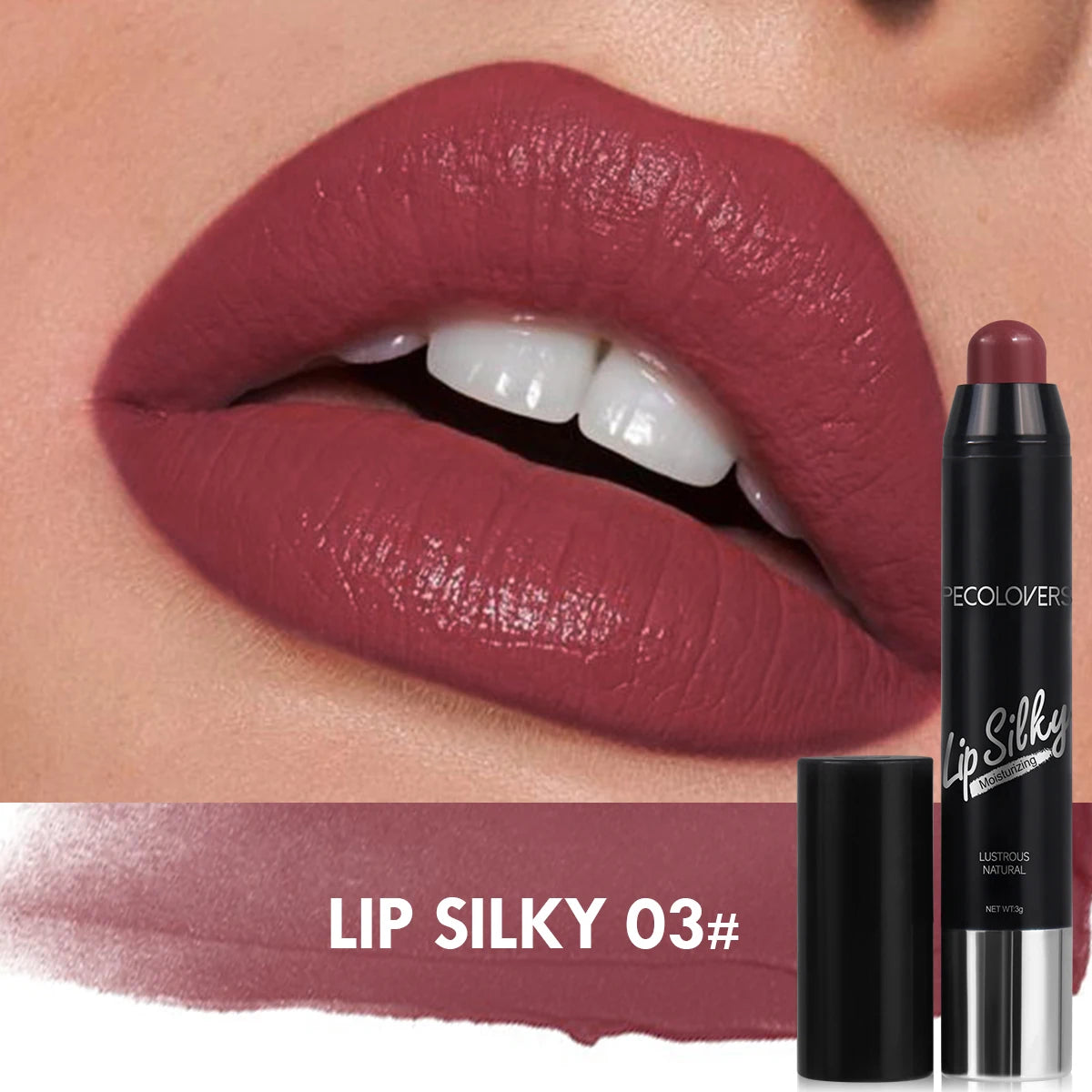 Matte Lipstick Pencil – Waterproof, Long-Lasting, Non-Sticky Lip Stain, Nude Cosmetic Lip Pen Makeup