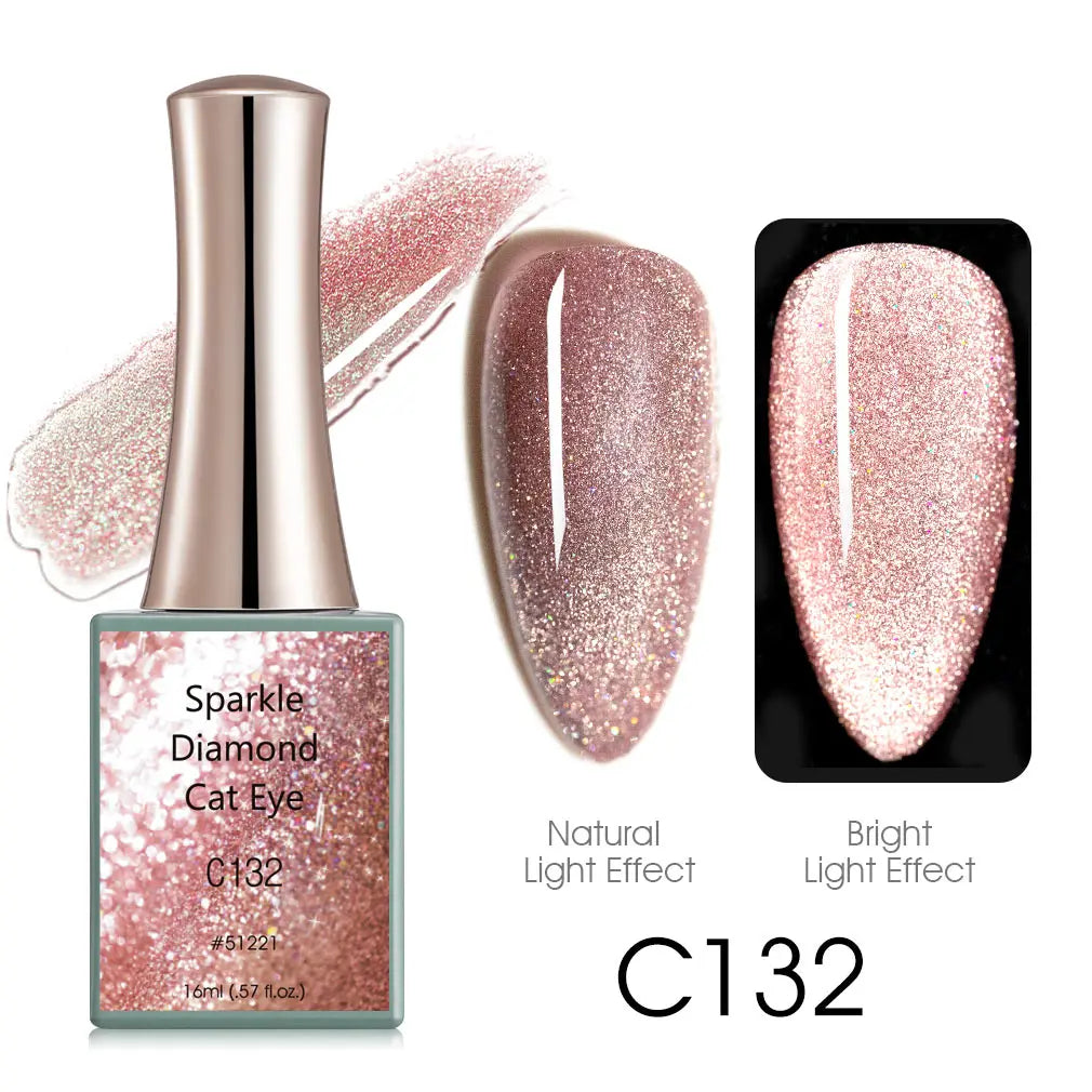 16ml CANNI Sparkle Cat Eye Nail Gel Polish – Magic Holo Effect, Phantom Color Series, Full Coverage, Semi-Permanent Gel Varnish”