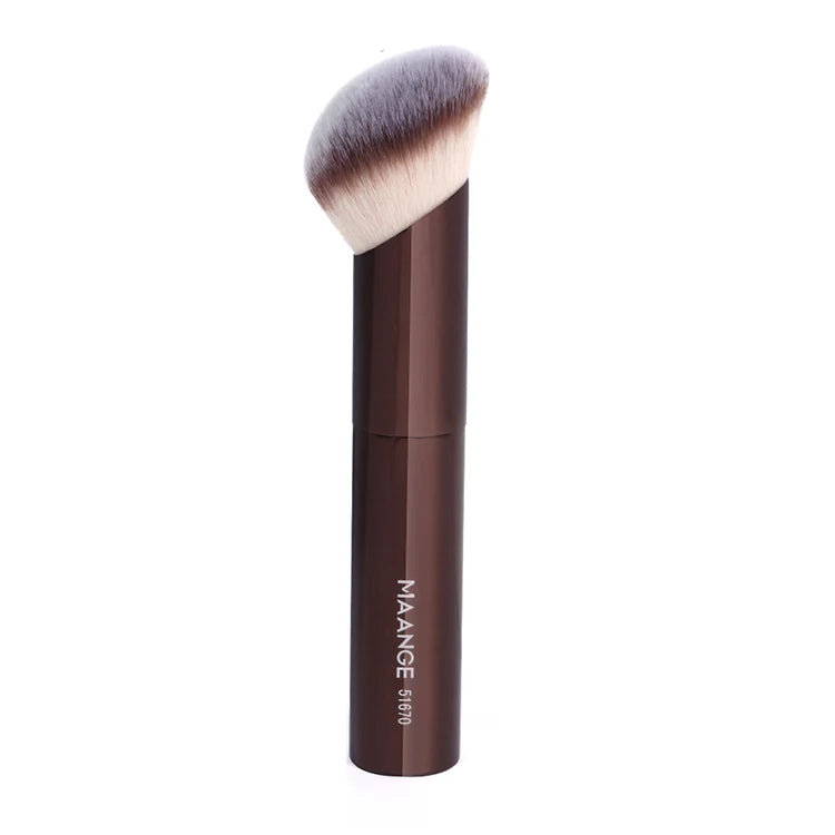 Double-Ended Makeup Brush – Foundation, Powder, Concealer, Blusher & Bronzer with Soft Fiber Bristles