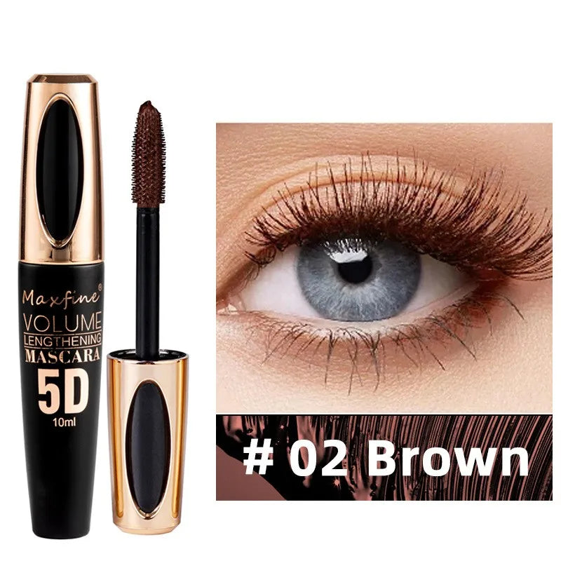 5D Silk Mascara – Bold Black, Long-Lasting Length, Waterproof & Clump-Free for Big Eyes