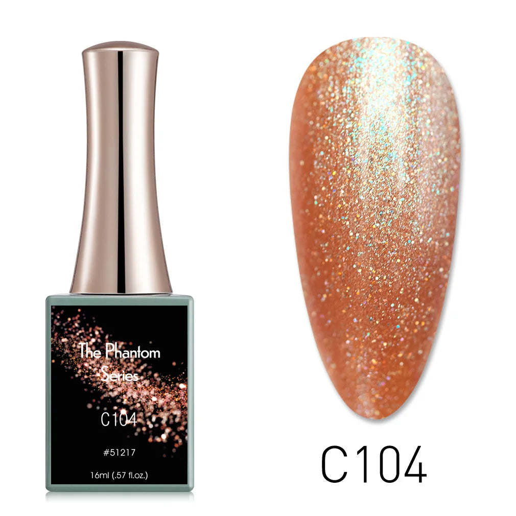 16ml CANNI Sparkle Cat Eye Nail Gel Polish – Magic Holo Effect, Phantom Color Series, Full Coverage, Semi-Permanent Gel Varnish”