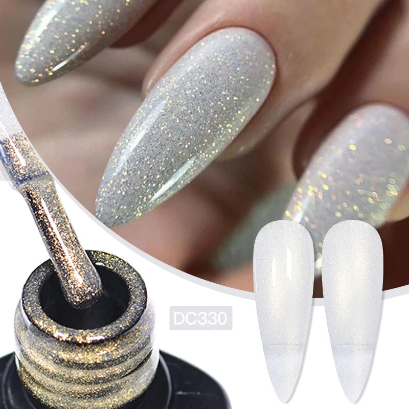 Mtssii 7ml Colorful Reflective Gel Nail Polish – Glitter Sparkling Flash Effect, Semi-Permanent Soak-Off Nail Varnish”