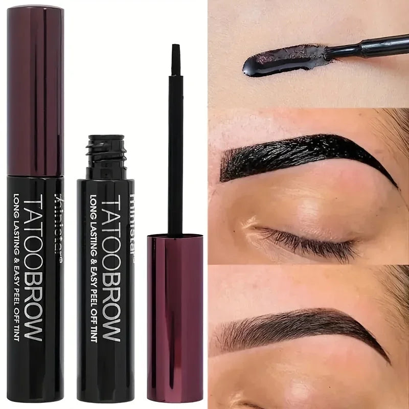 “1PC Tattoo Peel-Off Eyebrow Gel Tint – Semi-Permanent, Waterproof & Transfer-Proof for Fuller, Defined Brows”